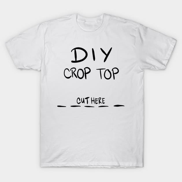 DIY CROP TOP T-Shirt by JanieDrawsThings